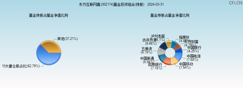东方互联网嘉(002174)基金投资组合(持股)图