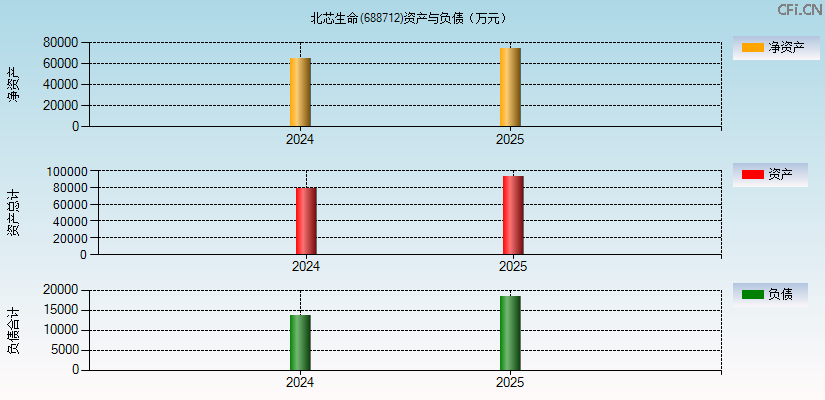 北芯生命(688712)资产负债表图