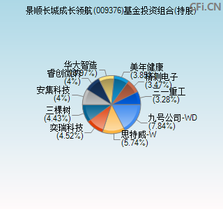 009376基金投资组合(持股)图