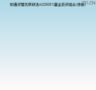 026081基金投资组合(持股)图