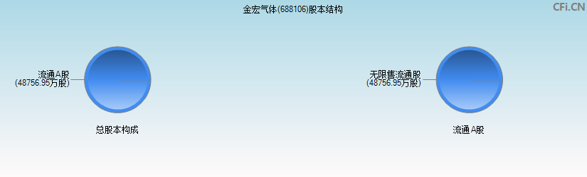 金宏气体(688106)股本结构图