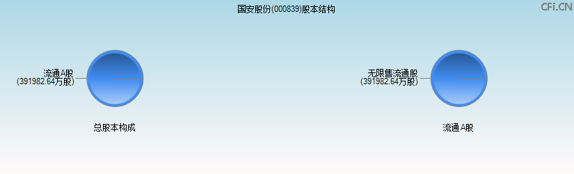 国安股份(000839)股本结构图 国安股份(000839)股本结构图