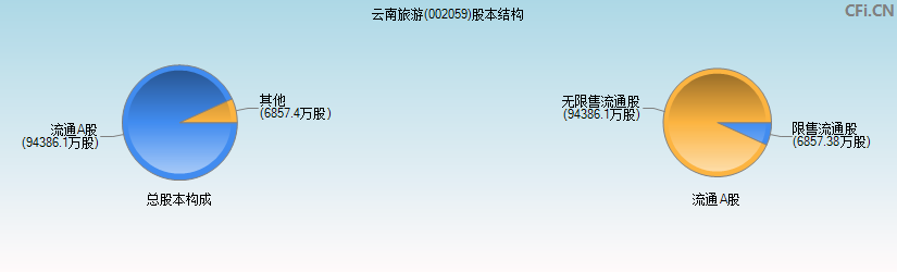 云南旅游(002059)股本结构图