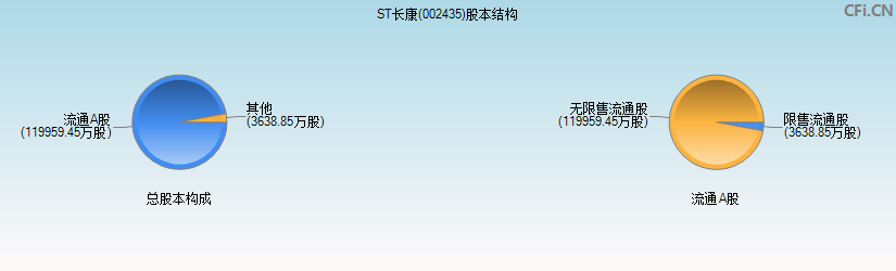 长江健康(002435)股本结构图