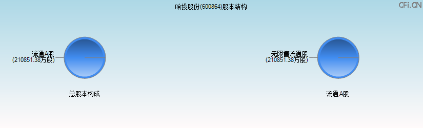 哈投股份(600864)股本结构图