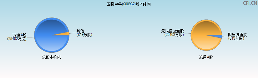 国投中鲁(600962)股本结构图