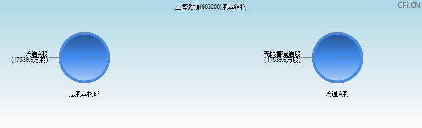 上海洗霸(603200)股本结构图