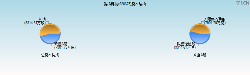 秉扬科技(920675)股本结构图 秉扬科技(920675)股本结构图