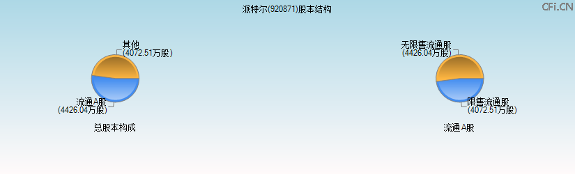 派特尔(920871)股本结构图 派特尔(920871)股本结构图