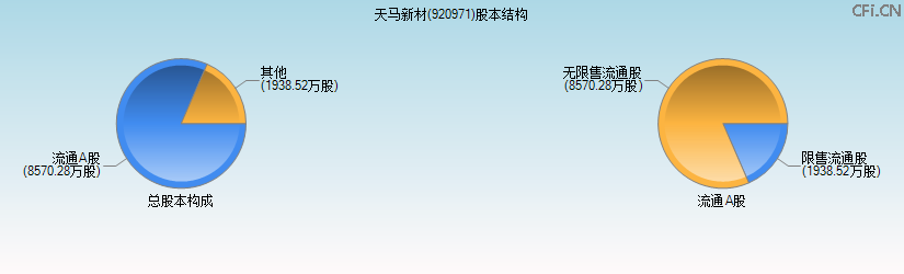 天马新材(920971)股本结构图 天马新材(920971)股本结构图