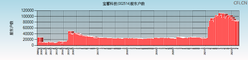 宝馨科技(002514)股东户数图