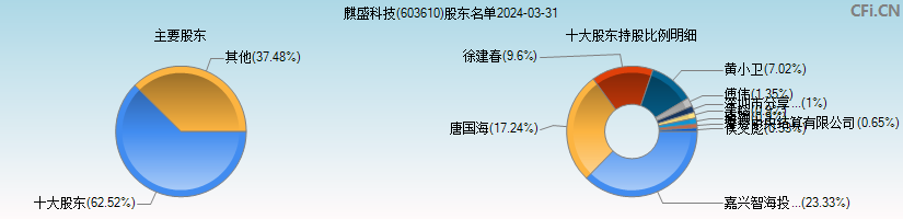 麒盛科技(603610)主要股东图