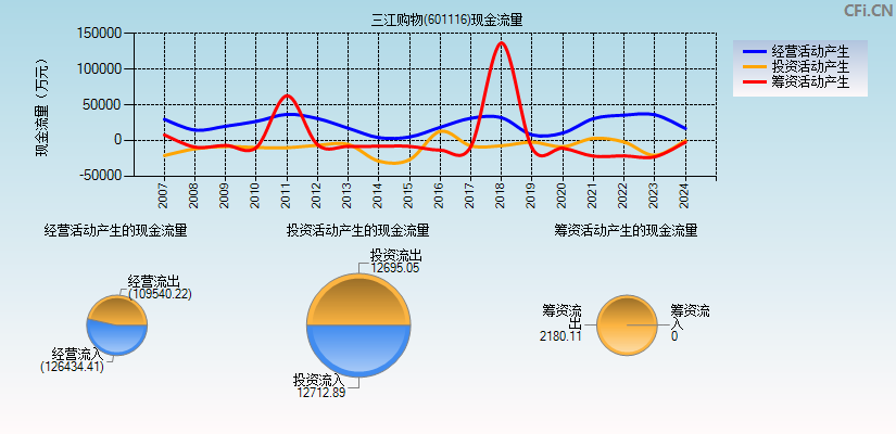三江购物(601116)现金流量表图