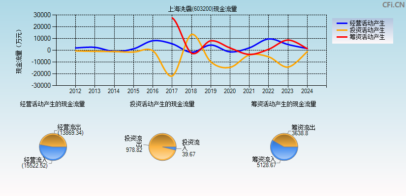 上海洗霸(603200)现金流量表图