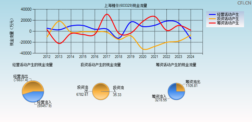 上海雅仕(603329)现金流量表图