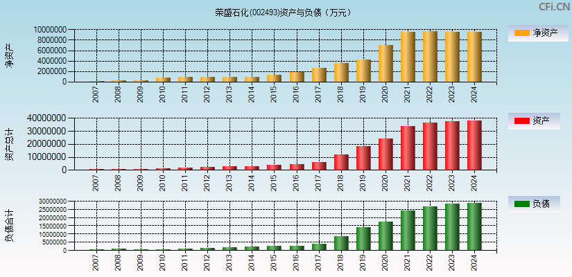 荣盛石化(002493)资产负债表图