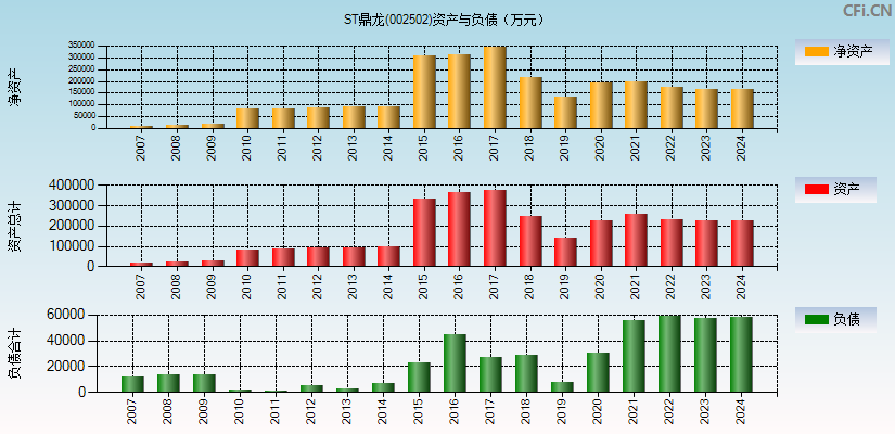 ST鼎龙(002502)资产负债表图