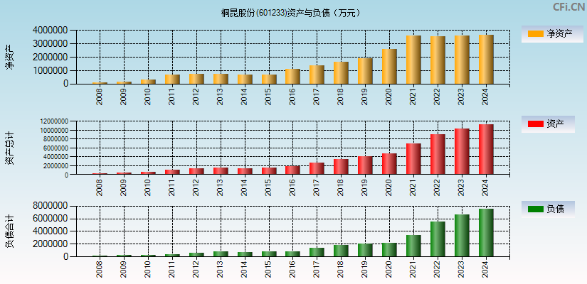桐昆股份(601233)资产负债表图