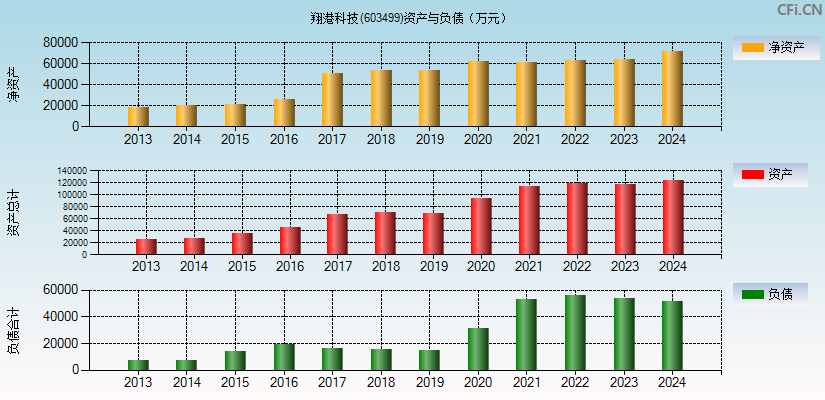 翔港科技(603499)资产负债表图