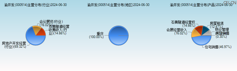 渝开发(000514)主营分布图