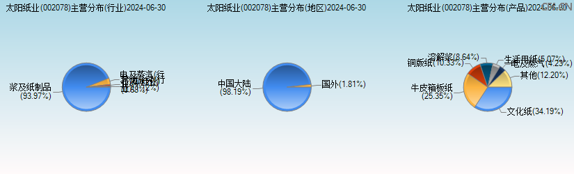 太阳纸业(002078)主营分布图 太阳纸业(002078)主营分布图