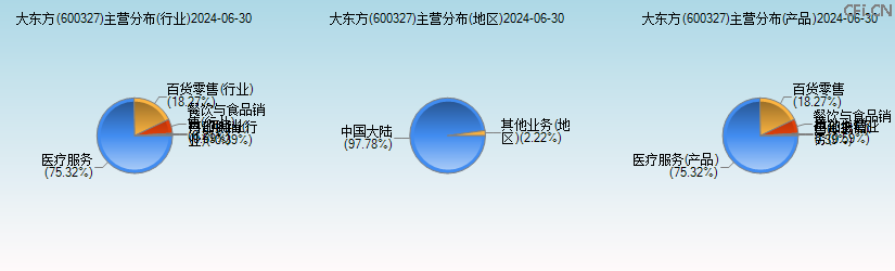 大东方(600327)主营分布图 大东方(600327)主营分布图