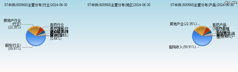 ST中珠(600568)主营分布图 ST中珠(600568)主营分布图