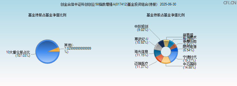 创金合信中证科创创业50指数增强A(017412)基金投资组合(持股)图 创金合信中证科创创业50指数增强A(017412)基金投资组合(持股)图