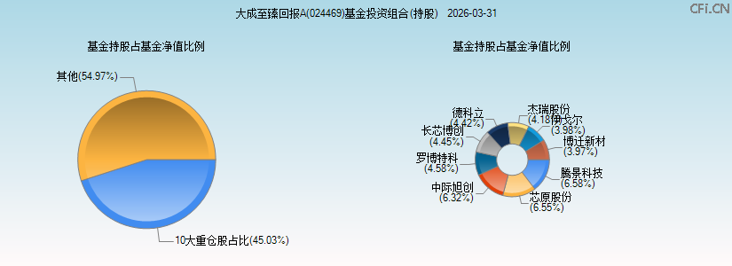 大成至臻回报A(024469)基金投资组合(持股)图 大成至臻回报A(024469)基金投资组合(持股)图