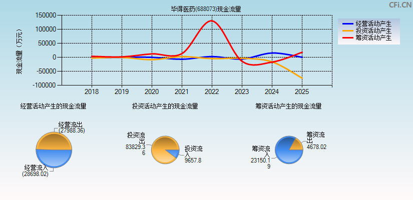 毕得医药(688073)现金流量表图