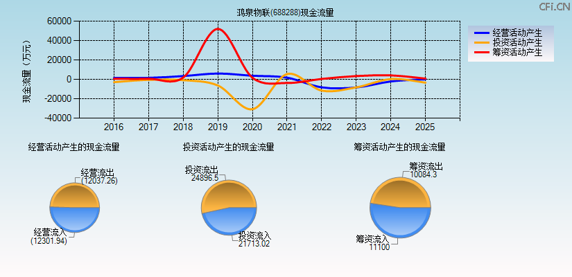 鸿泉物联(688288)现金流量表图