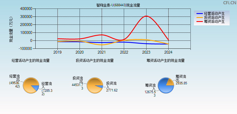 智翔金泰-U(688443)现金流量表图