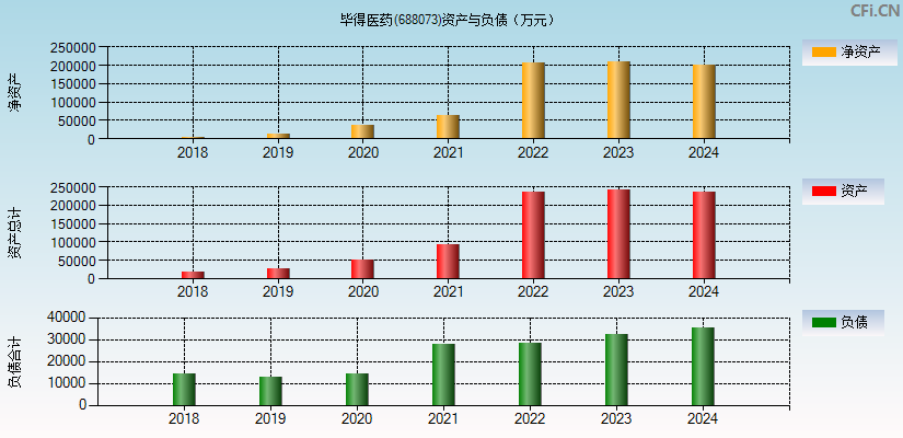 毕得医药(688073)资产负债表图