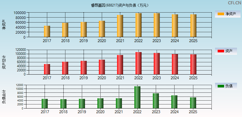 睿昂基因(688217)资产负债表图