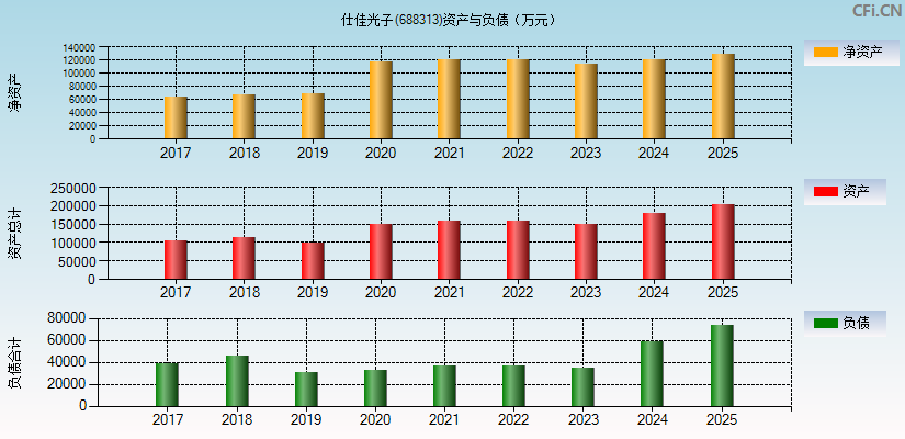 仕佳光子(688313)资产负债表图