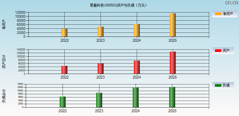 思看科技(688583)资产负债表图
