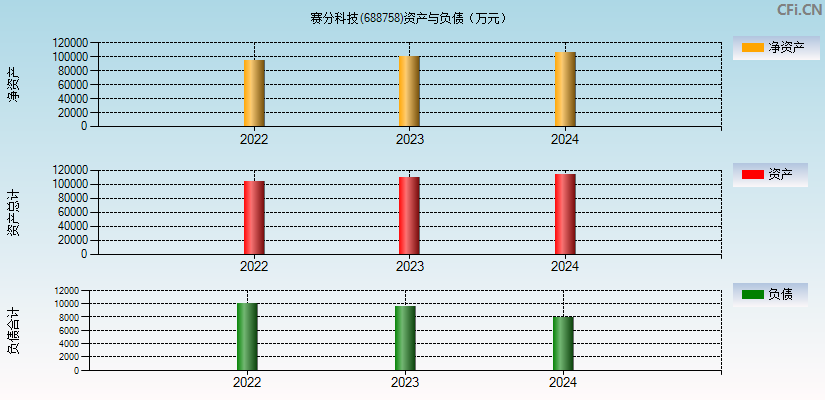 赛分科技(688758)资产负债表图